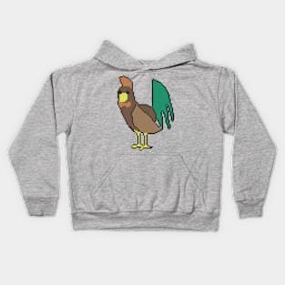 A Pixelated Menagerie Rooster Kids Hoodie